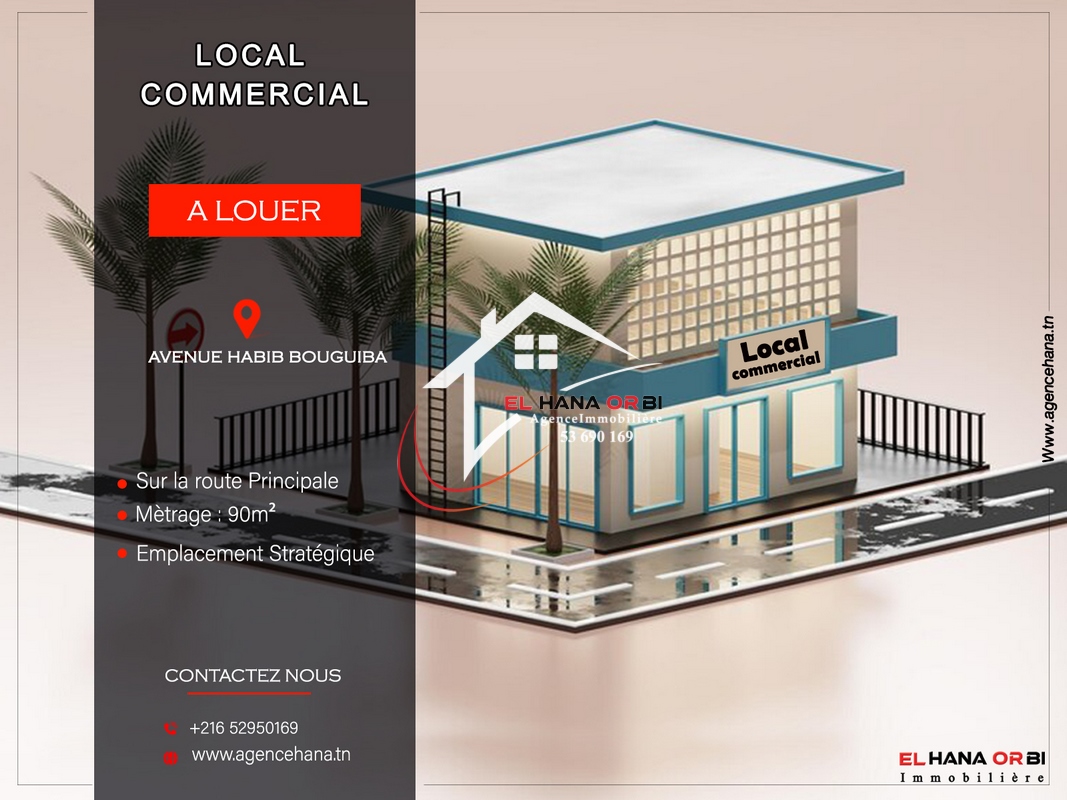 Mahdia&nbsp;Mahdia&nbsp;Bureaux & Commerces&nbsp;Fond de Commerce&nbsp;Local commercial route principale centre ville