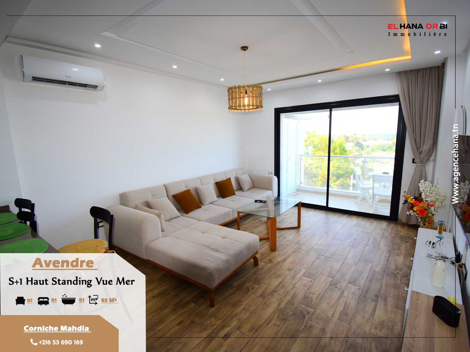 Mahdia&nbsp;Mahdia&nbsp;Vente&nbsp;Appart. 1 pi�ce&nbsp;App s1 haut standing et vue sur mer � mahdia