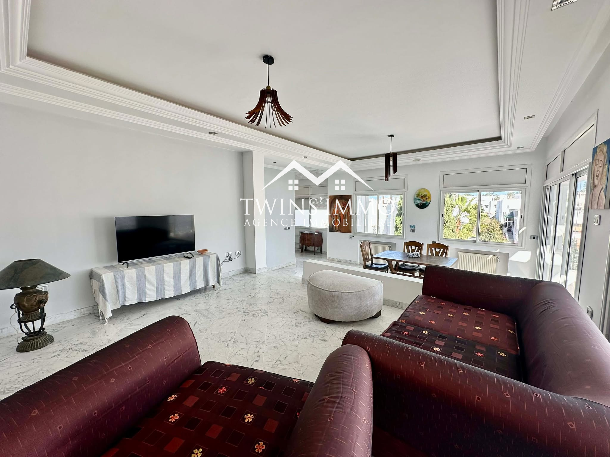 La Marsa&nbsp;Marsa Ennassim&nbsp;Location&nbsp;Appart. 3 pi�ces&nbsp;�tage de villa s3 meubl� � la marsa ville