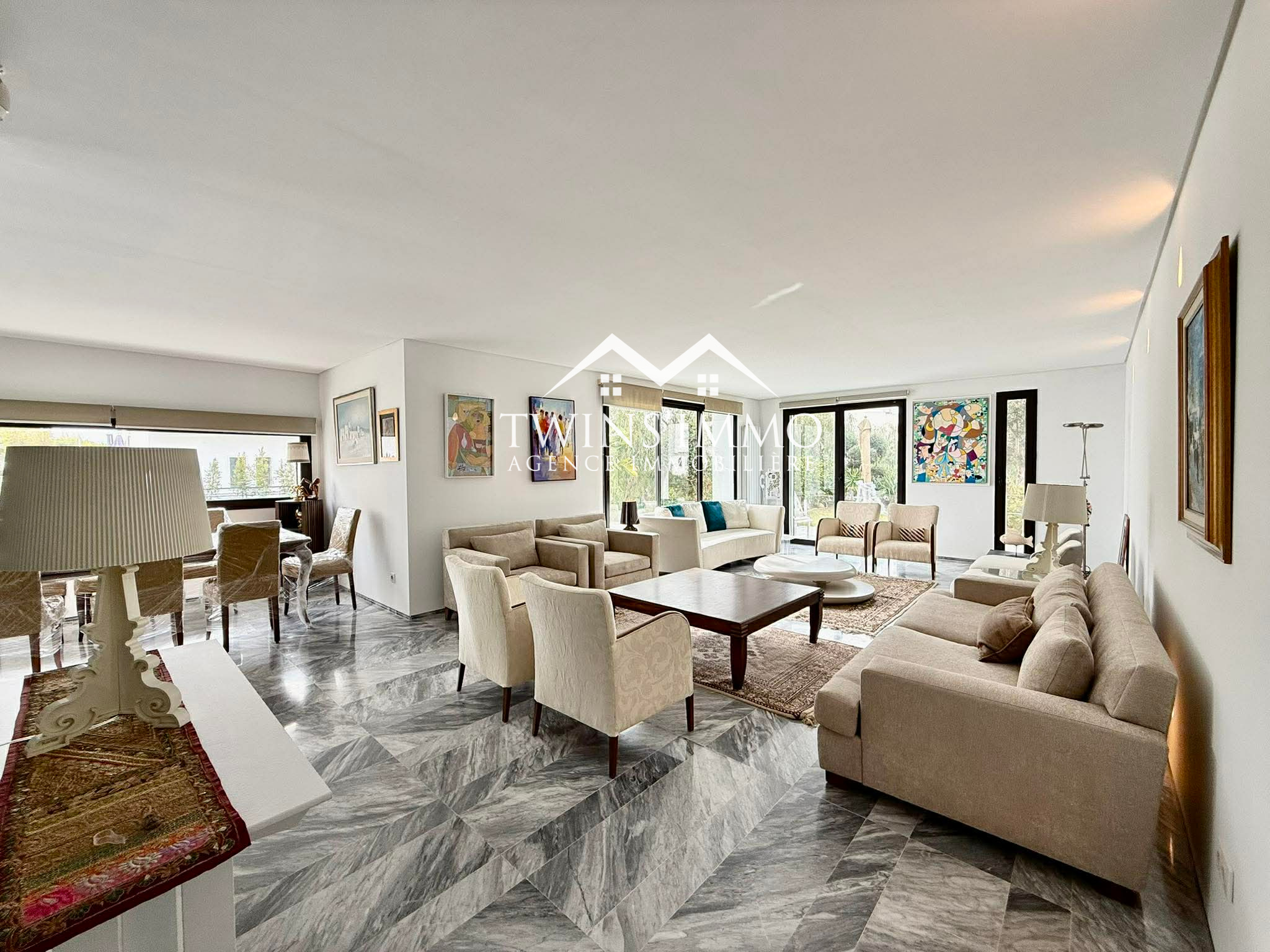 La Marsa&nbsp;Gammart&nbsp;Location&nbsp;Duplex&nbsp;Triplex meubl� avec piscine � gammarth