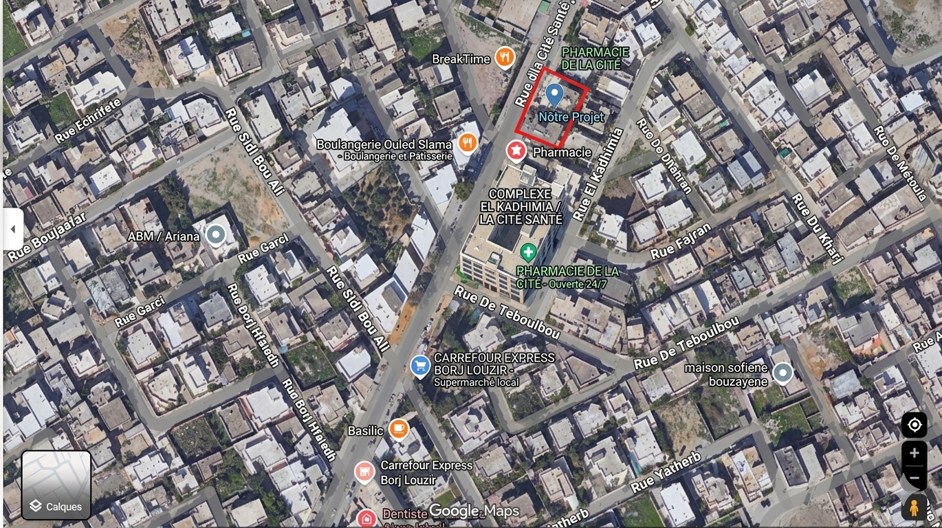 La Soukra&nbsp;Borj Louzir&nbsp;Bureaux & Commerces&nbsp;Autre&nbsp;Local commercial cit� sant� borj louzir