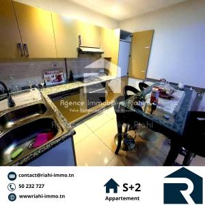 Sousse Jaouhara&nbsp;Sahloul&nbsp;Vente&nbsp;Appart. 1 pi�ce&nbsp;   un appartement s2 meubl ref916a