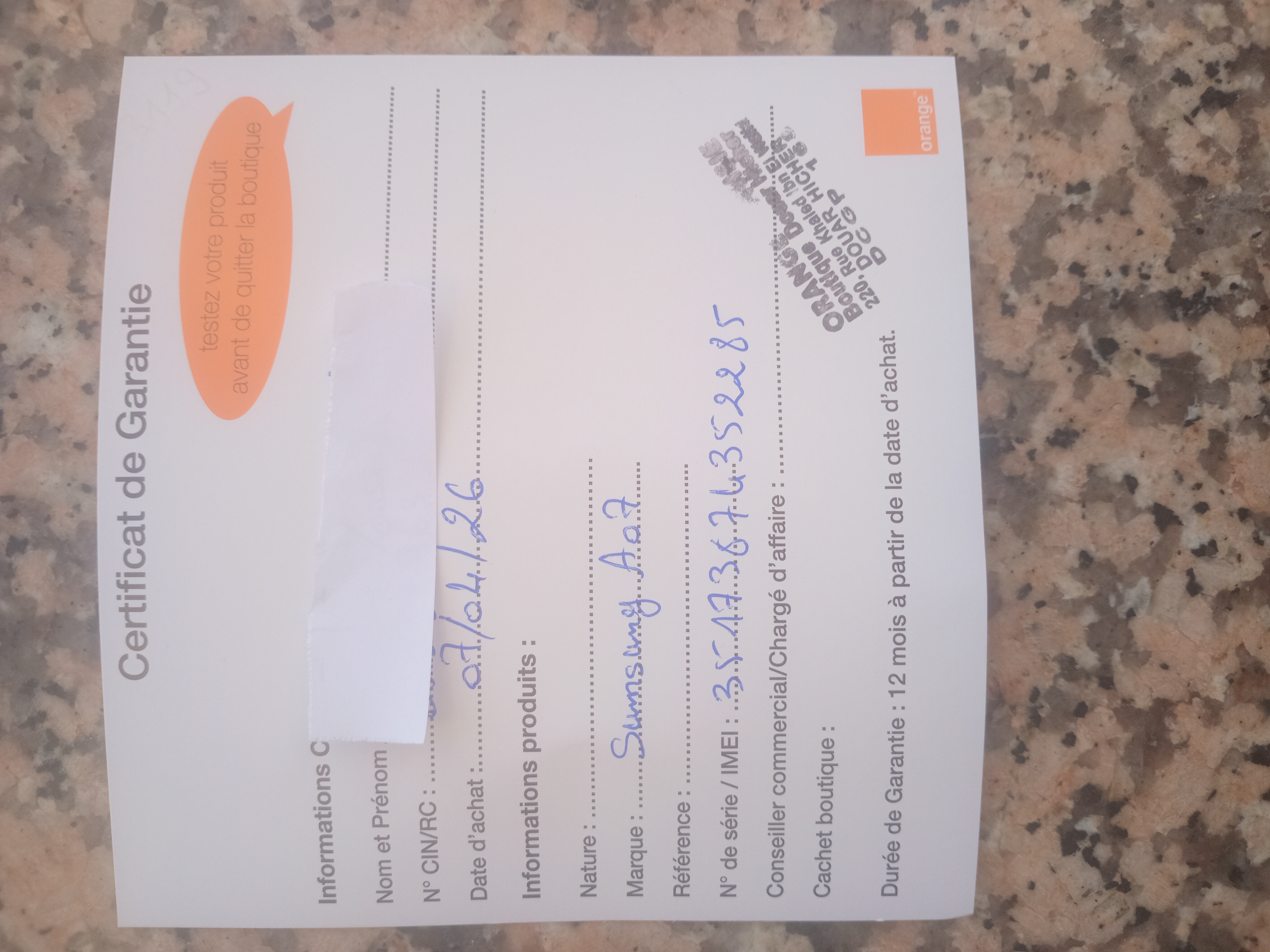 Le Bardo&nbsp;Le Bardo&nbsp;Samsung &nbsp;Autre Mod�le&nbsp;Smartphone samsung a07 cachet�