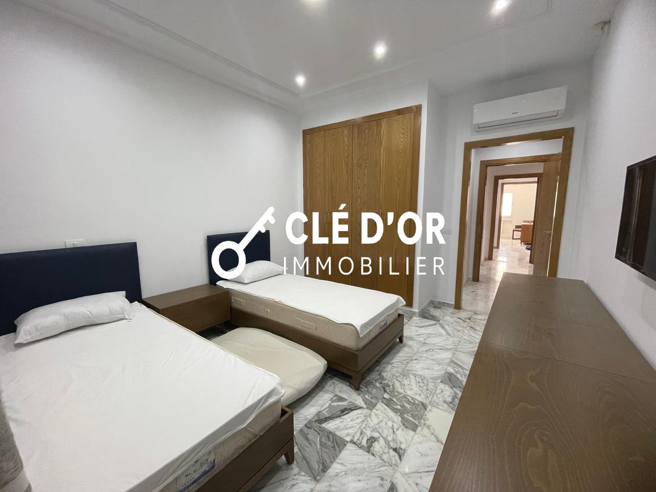 Ain Zaghouan&nbsp;Jardins de Carthage&nbsp;Location&nbsp;Appart. 4 pi�ces&nbsp;S3 meubl� au jardins de carthage