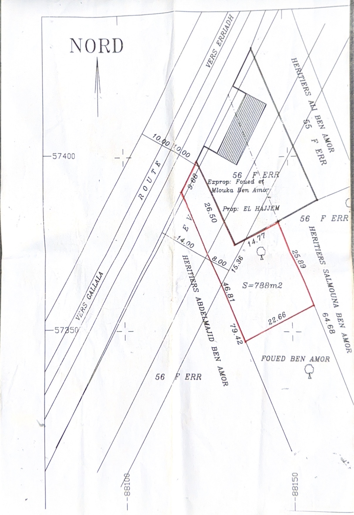 Djerba - Houmet Essouk&nbsp;Cite Erriadh&nbsp;Terrain&nbsp;Terrain nu&nbsp;Terrain de 788 avec appartement avec appartement