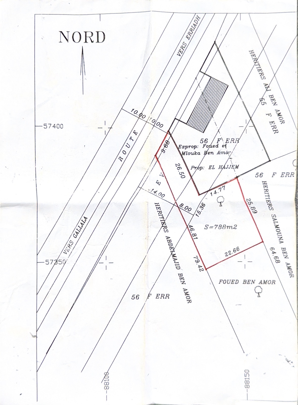 Djerba - Houmet Essouk&nbsp;Cite Erriadh&nbsp;Terrain&nbsp;Terrain nu&nbsp;Terrain de 788 avec appartement avec appartement