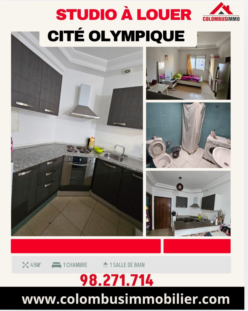 El Menzah&nbsp;El Manar 2&nbsp;Vente&nbsp;Appart. 1 pi�ce&nbsp;Studio � manar2