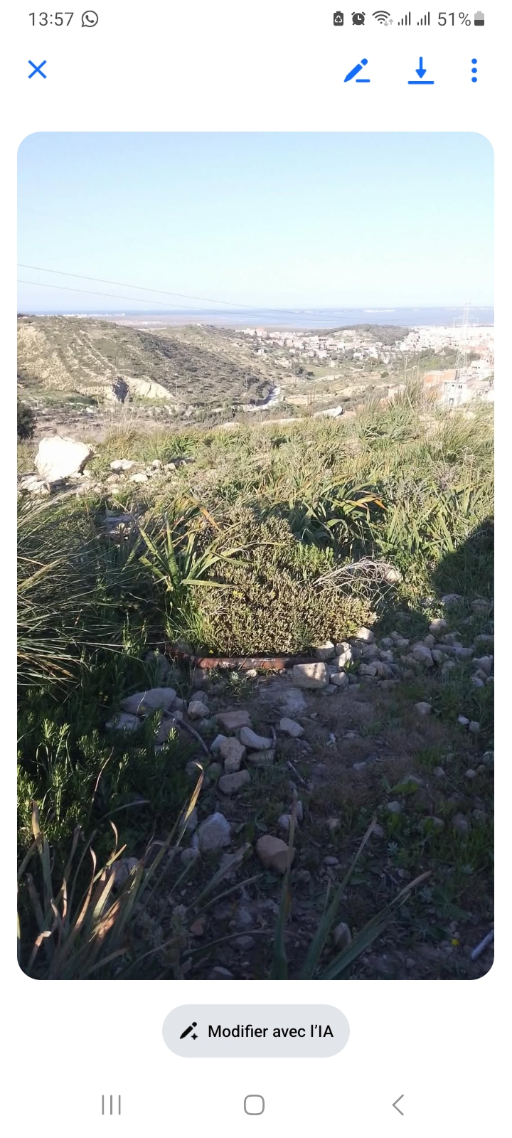 Raoued&nbsp;Oued El Khayat&nbsp;Autre&nbsp;Autre&nbsp;Terrain  vue sur mer