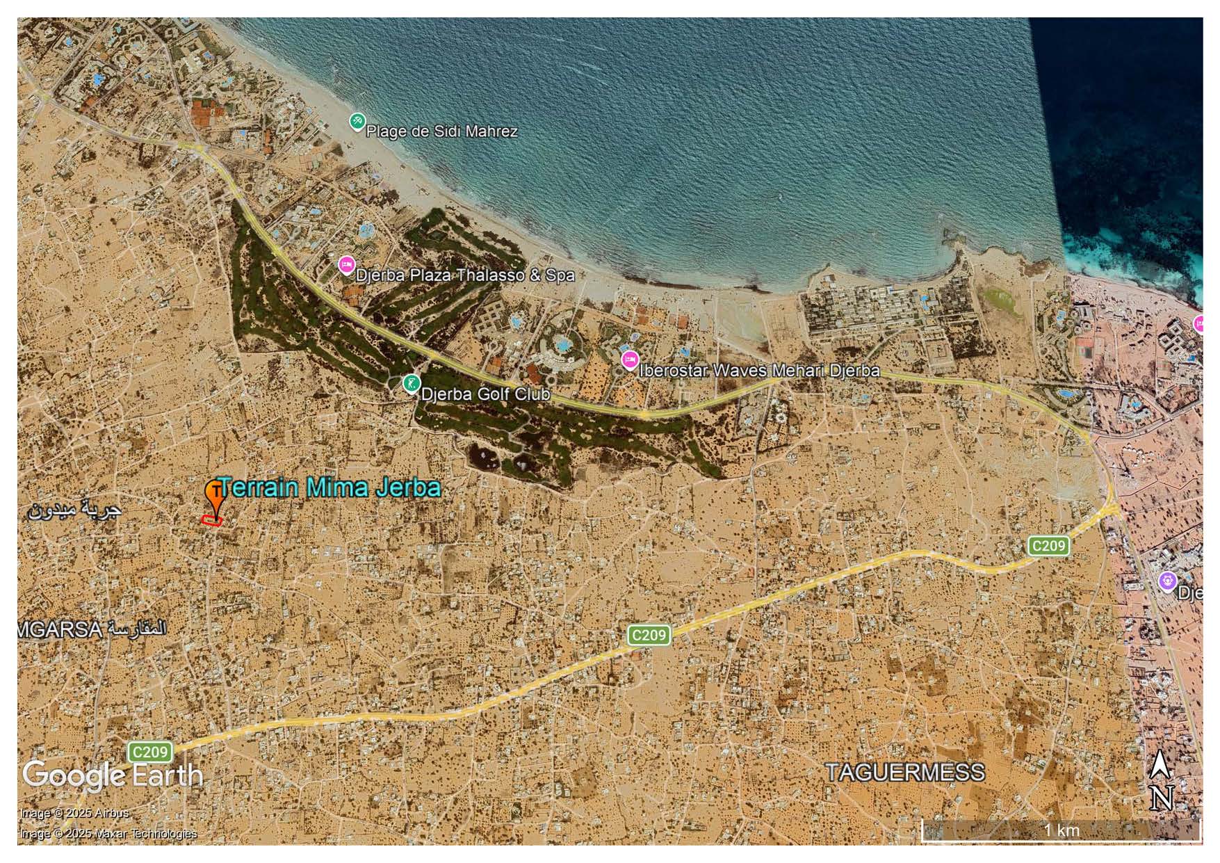 Djerba - Midoun&nbsp;Midoun&nbsp;Terrain&nbsp;Terrain agricole&nbsp;1790 m2 � midoun � ne pas rater