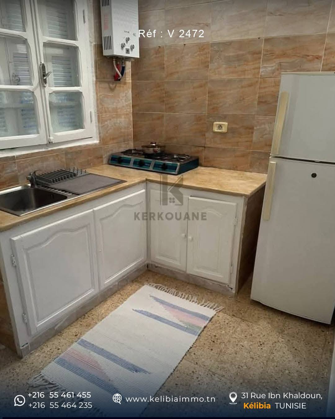 Menzel Temime&nbsp;Menzel Temime&nbsp;Vente&nbsp;Appart. 2 pi�ces&nbsp;Villa a 400 m de la plage manzel tmim