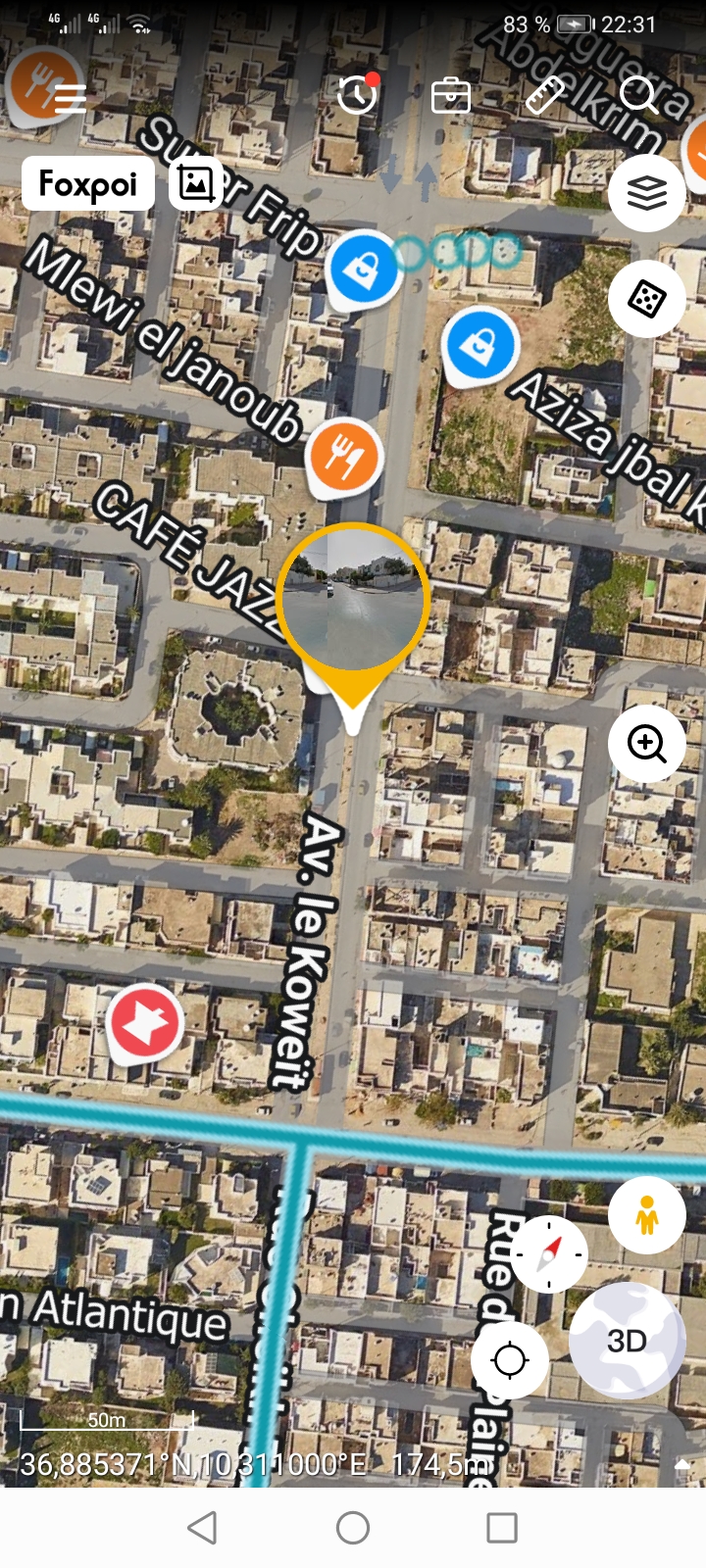 La Marsa&nbsp;Cite Erriadh&nbsp;Vente&nbsp;Maisons&nbsp;Maison a d�molir sur l'avenue kowe�t