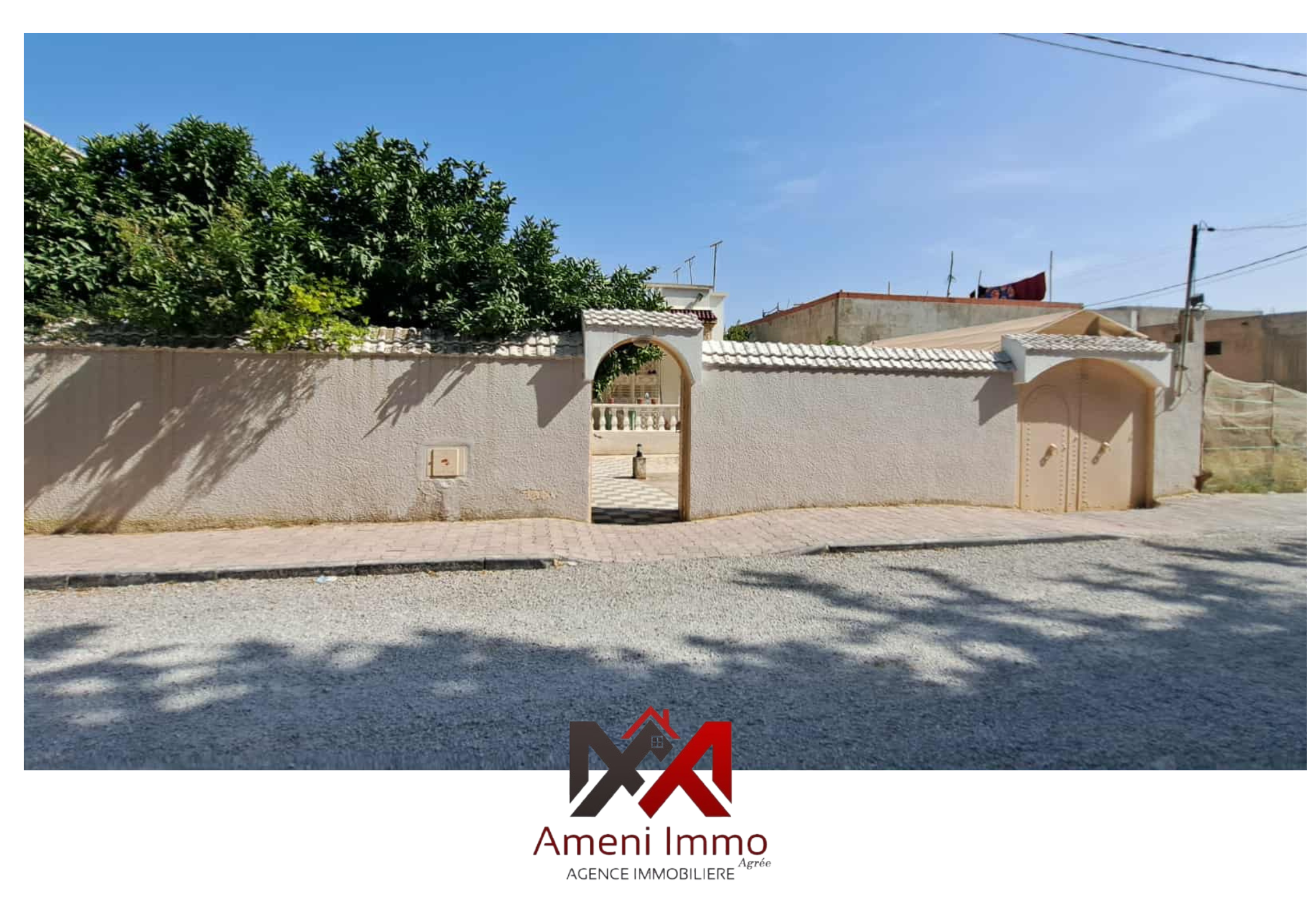 Mornag&nbsp;El Gounna&nbsp;Vente&nbsp;Maisons&nbsp;Villa s 3 avec jardin � mornag