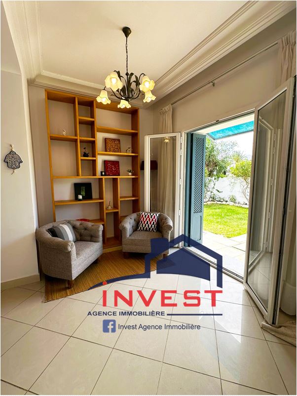 La Marsa&nbsp;Gammart&nbsp;Location&nbsp;Appart. 3 pi�ces&nbsp;Appartement s3 meubl� avec jardin � gammarth