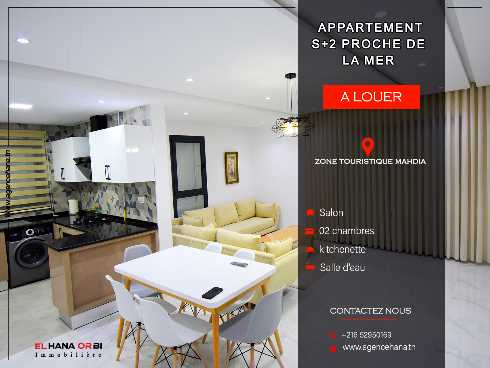Mahdia&nbsp;Mahdia&nbsp;Location vacances&nbsp;Appart. 2 pi�ces&nbsp;Pour vacance s2 neuf zone touristique mahdia