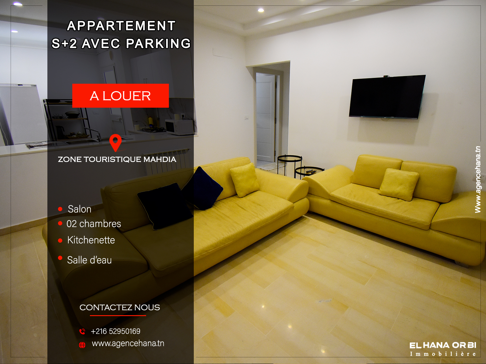 Mahdia&nbsp;Mahdia&nbsp;Location vacances&nbsp;Appart. 2 pi�ces&nbsp;Pour vacances appartement s2 avec parking