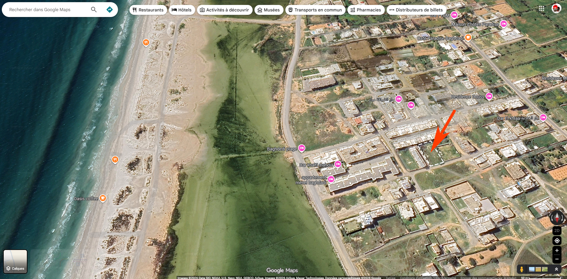 Mahdia&nbsp;Mahdia&nbsp;Terrain&nbsp;Terrain nu&nbsp;Terrain  proche de la plage � baghdedi mahdia