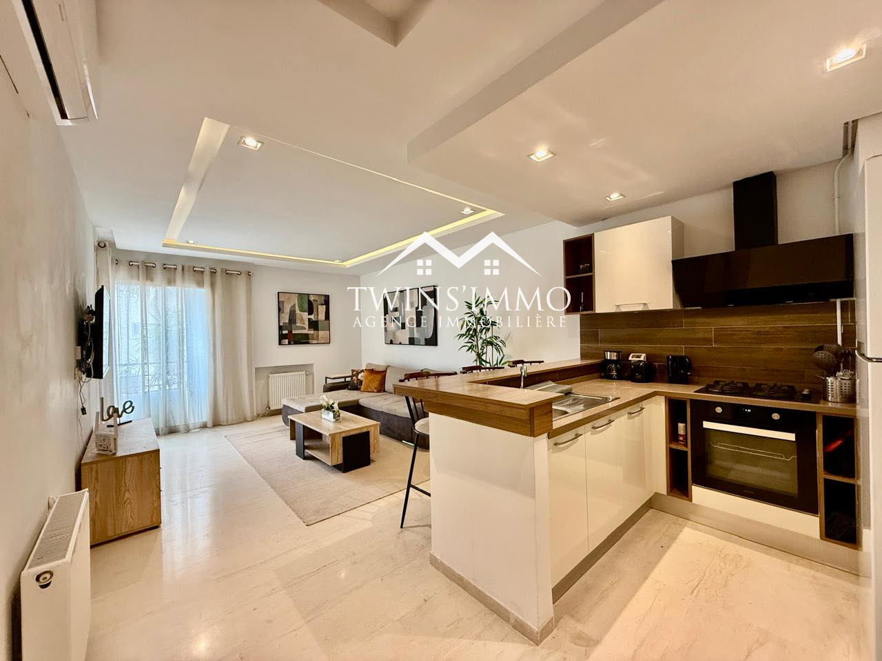 Ain Zaghouan&nbsp;Ain Zaghouan&nbsp;Location&nbsp;Appart. 1 pi�ce&nbsp;Appartement meubl� neuf � ain zaghouan nord