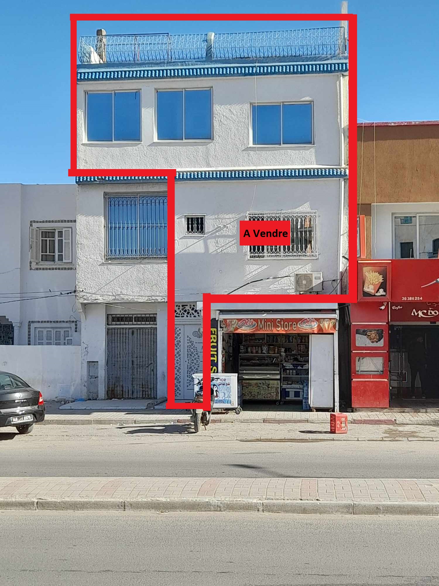 Kairouan Sud&nbsp;Cite Ibn El Jazzar&nbsp;Vente&nbsp;Appart. 3 pi�ces&nbsp;Appartements ou bureaux la rue principale mansoura