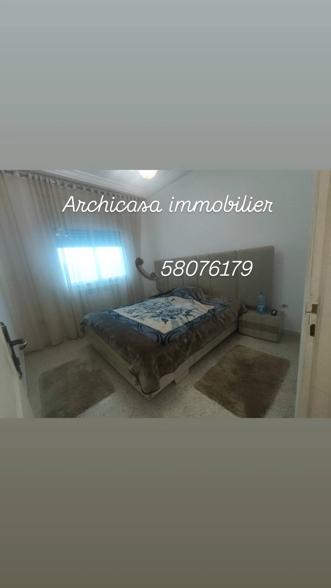 Hammam Chatt&nbsp;Hammam Chatt&nbsp;Location&nbsp;Appart. 2 pi�ces&nbsp;Rdc meubl�e avec jardin