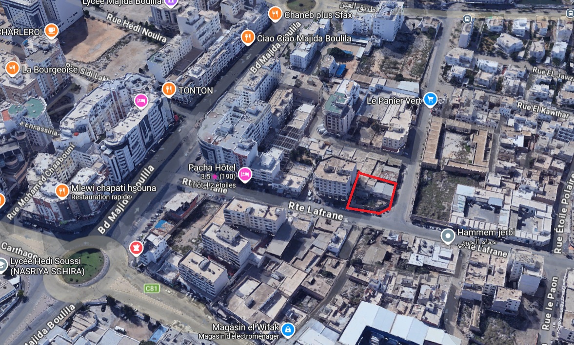 Sfax Ville&nbsp;Sfax&nbsp;Terrain&nbsp;Terrain nu&nbsp;Terrain pour projet immobilier