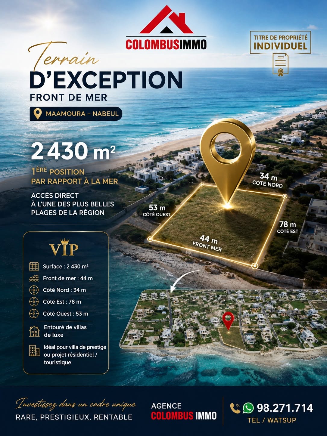 Beni Khiar&nbsp;El Maamoura&nbsp;Terrain&nbsp;Terrain nu&nbsp;Terrain � maamoura