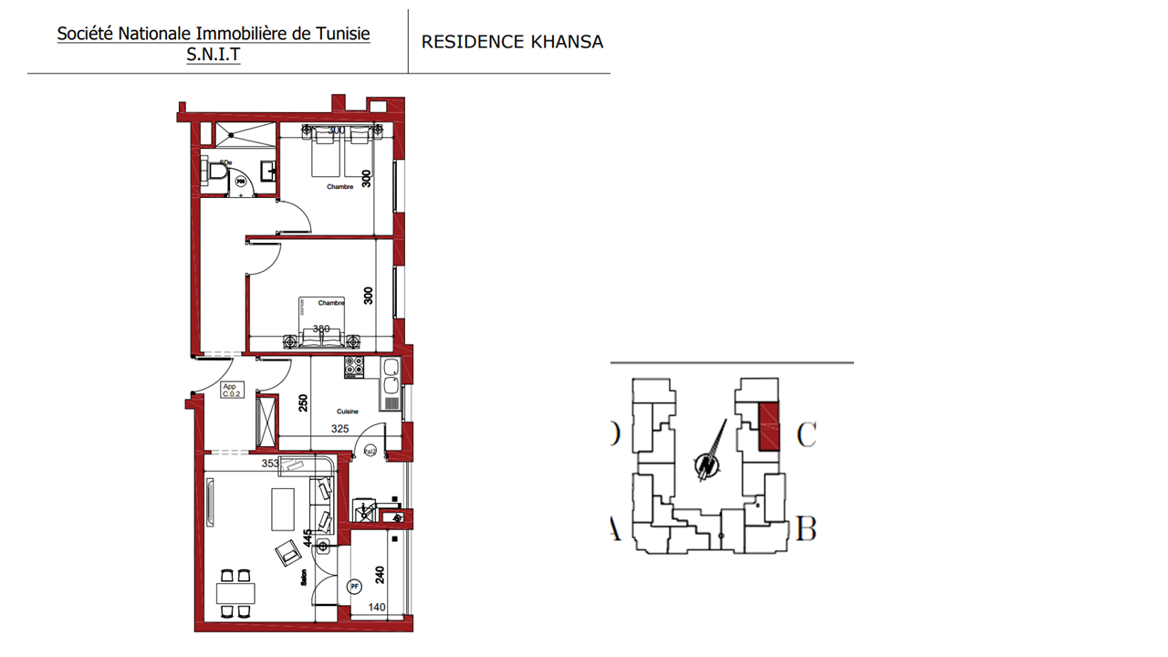 Mornaguia&nbsp;Mornaguia&nbsp;Location&nbsp;Appart. 2 pi�ces&nbsp;Appart s plus 2 a mornaguia residence khansa snit
