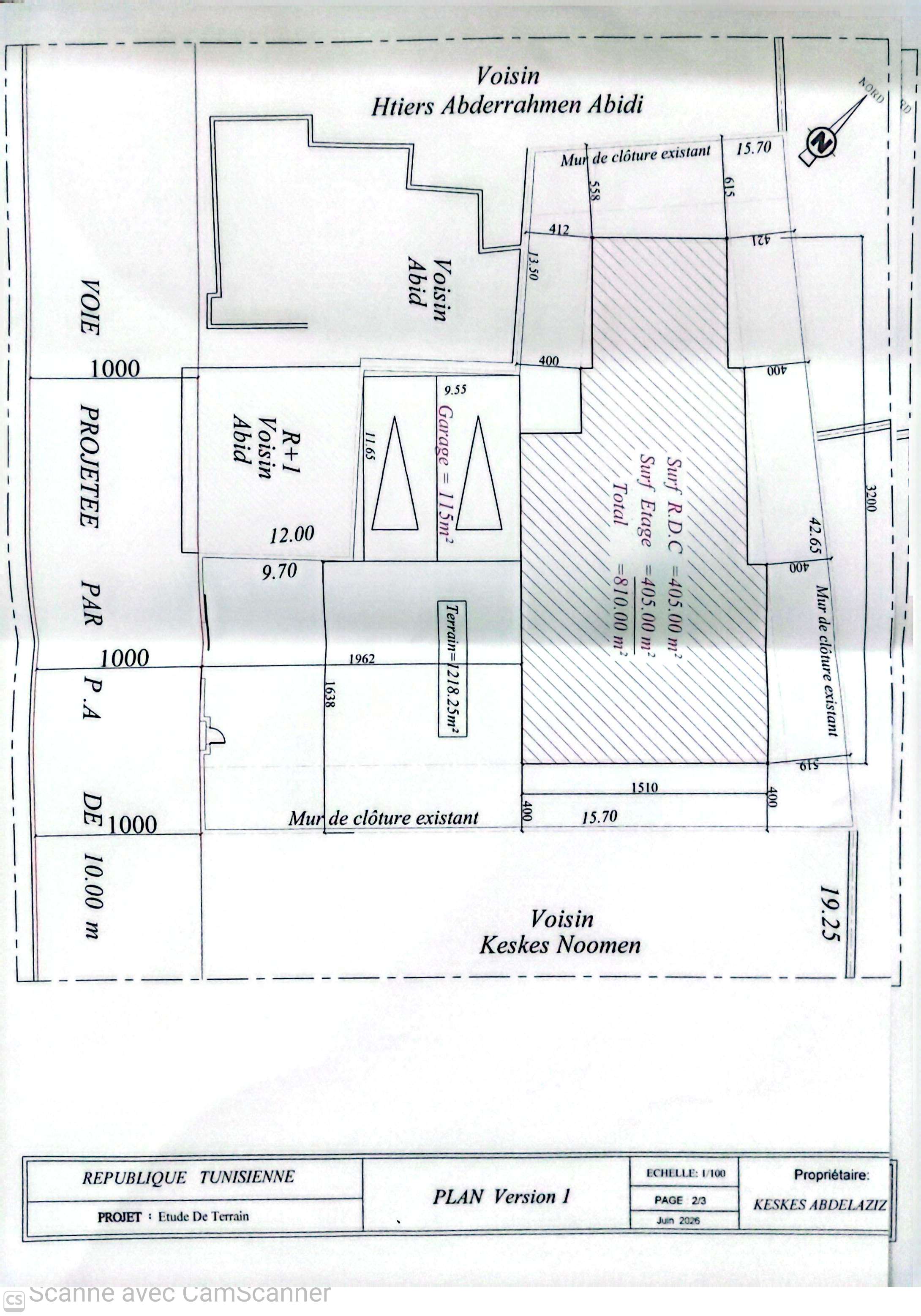 Sfax Ville&nbsp;Merkez Jellouli&nbsp;Terrain&nbsp;Terrain nu&nbsp;Terrain constructible r plus 2 route de l'afrane