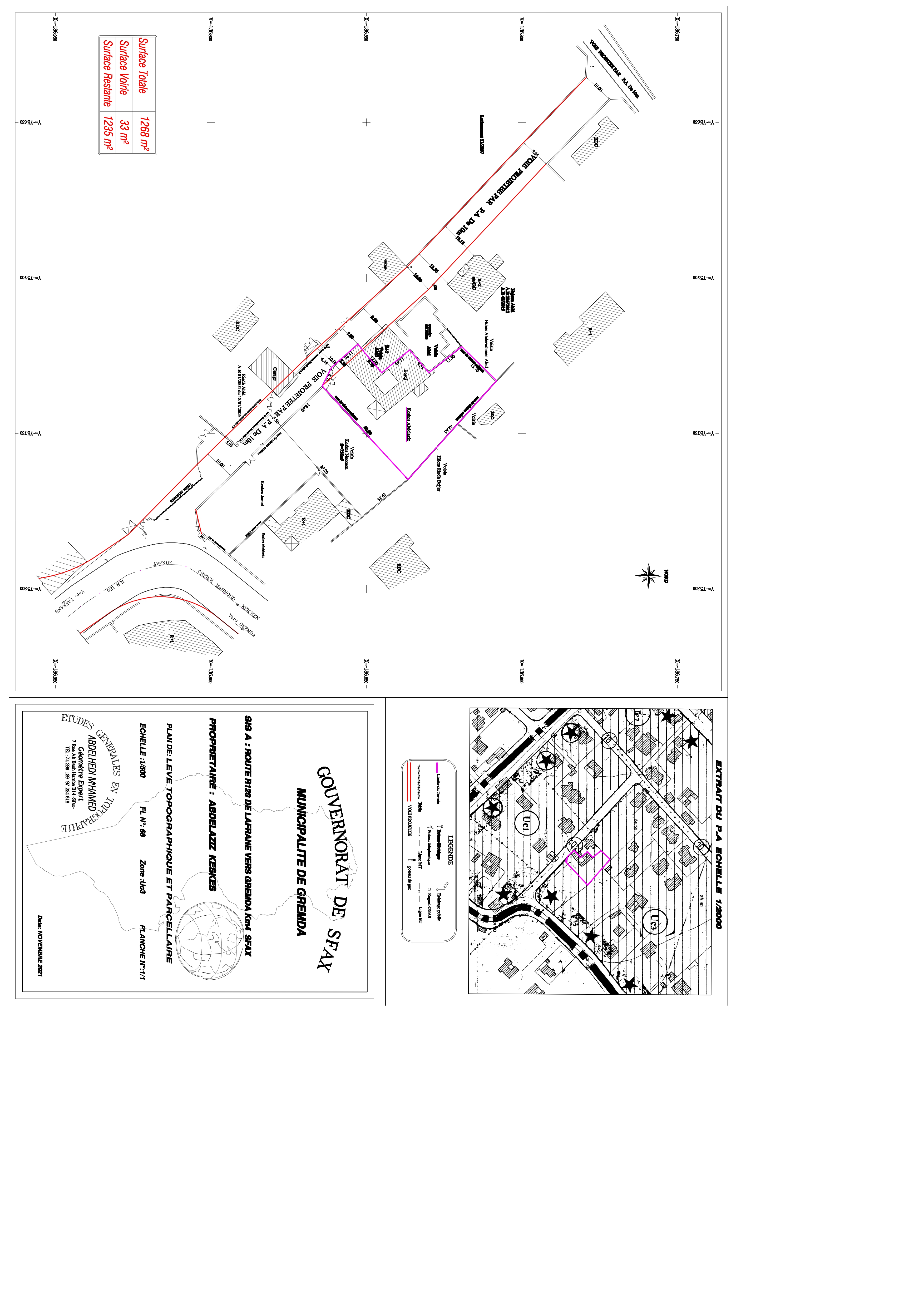 Sfax Ville&nbsp;Merkez Jellouli&nbsp;Terrain&nbsp;Terrain nu&nbsp;Terrain constructible r plus 2 route de l'afrane
