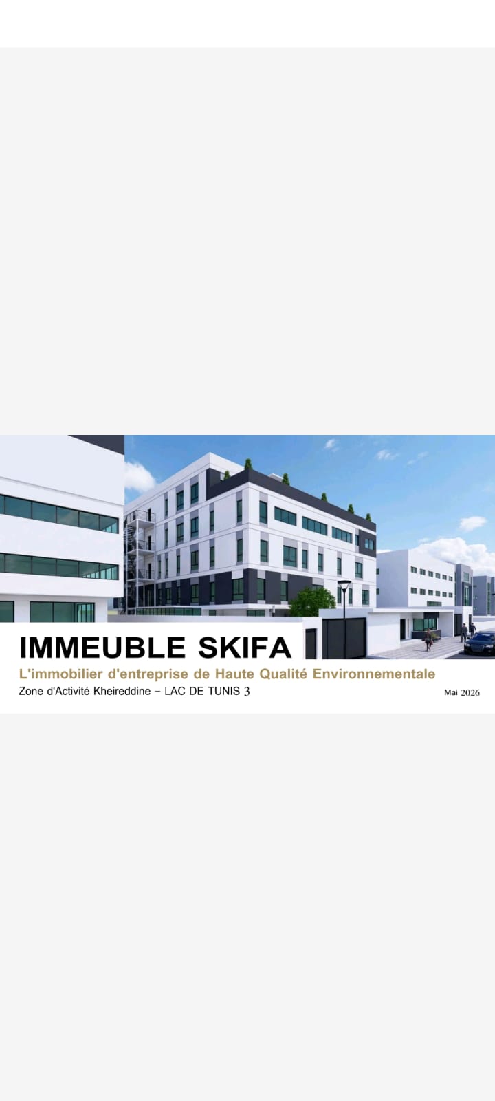 El Kram&nbsp;Le Kram&nbsp;Bureaux & Commerces&nbsp;Bureau&nbsp;Super immeuble bureautique neuf au lac 3 kram