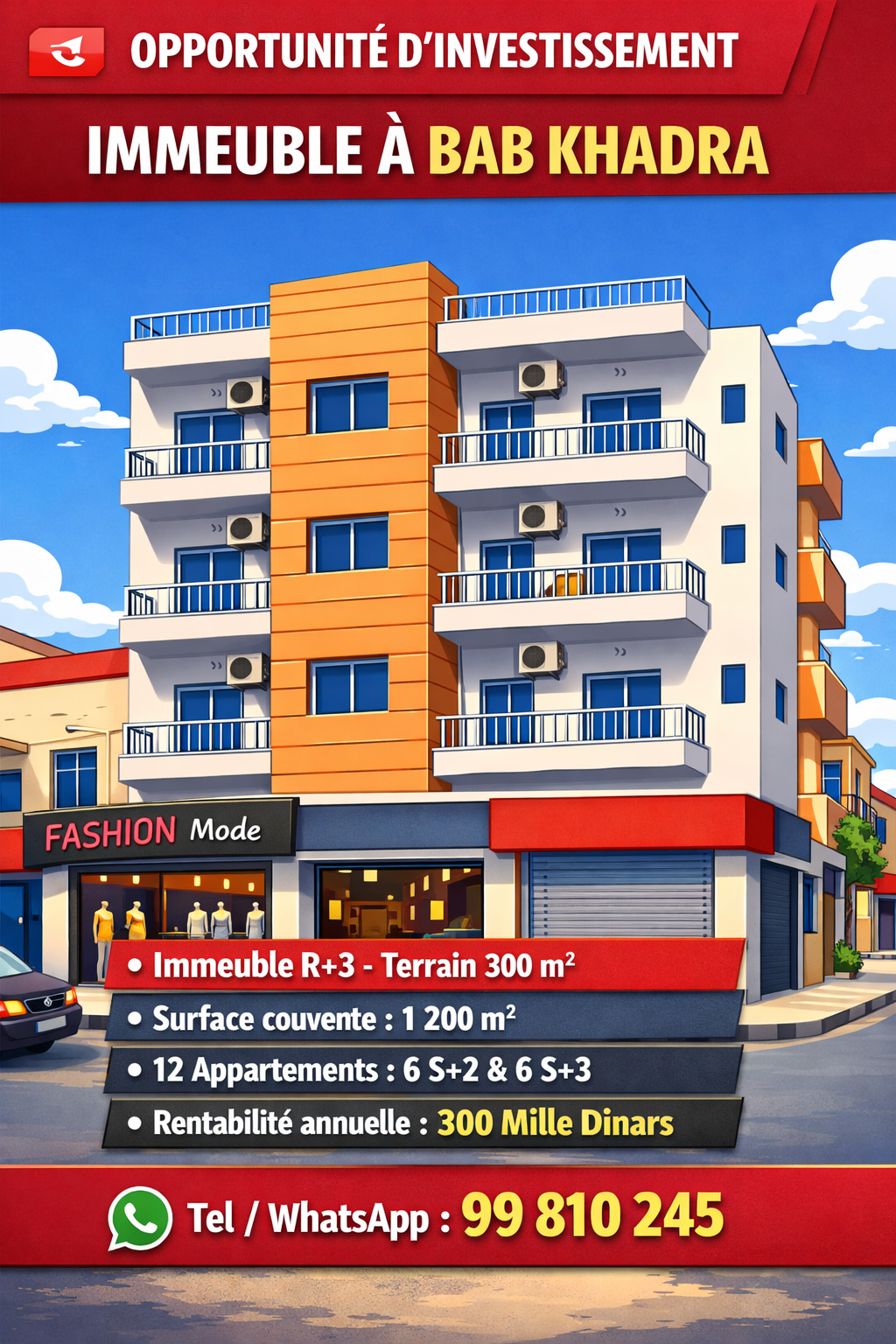 Bab Souika&nbsp;Bab El Khadra&nbsp;Vente&nbsp;Autre&nbsp;Opportunit� immeuble beb khadhra