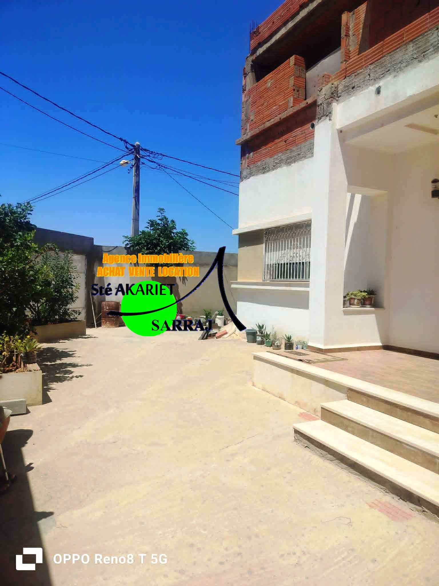 Kalaa Essghira&nbsp;Cite Chragui&nbsp;Vente&nbsp;Maisons&nbsp;Villa rdc et 1�r �tage kalaa seghira cit� chragui