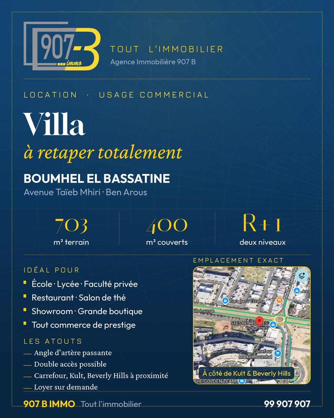 Bou Mhel El Bassatine&nbsp;Bou Mhel&nbsp;Location&nbsp;Maisons&nbsp;Villa � usage commercial � boumhel
