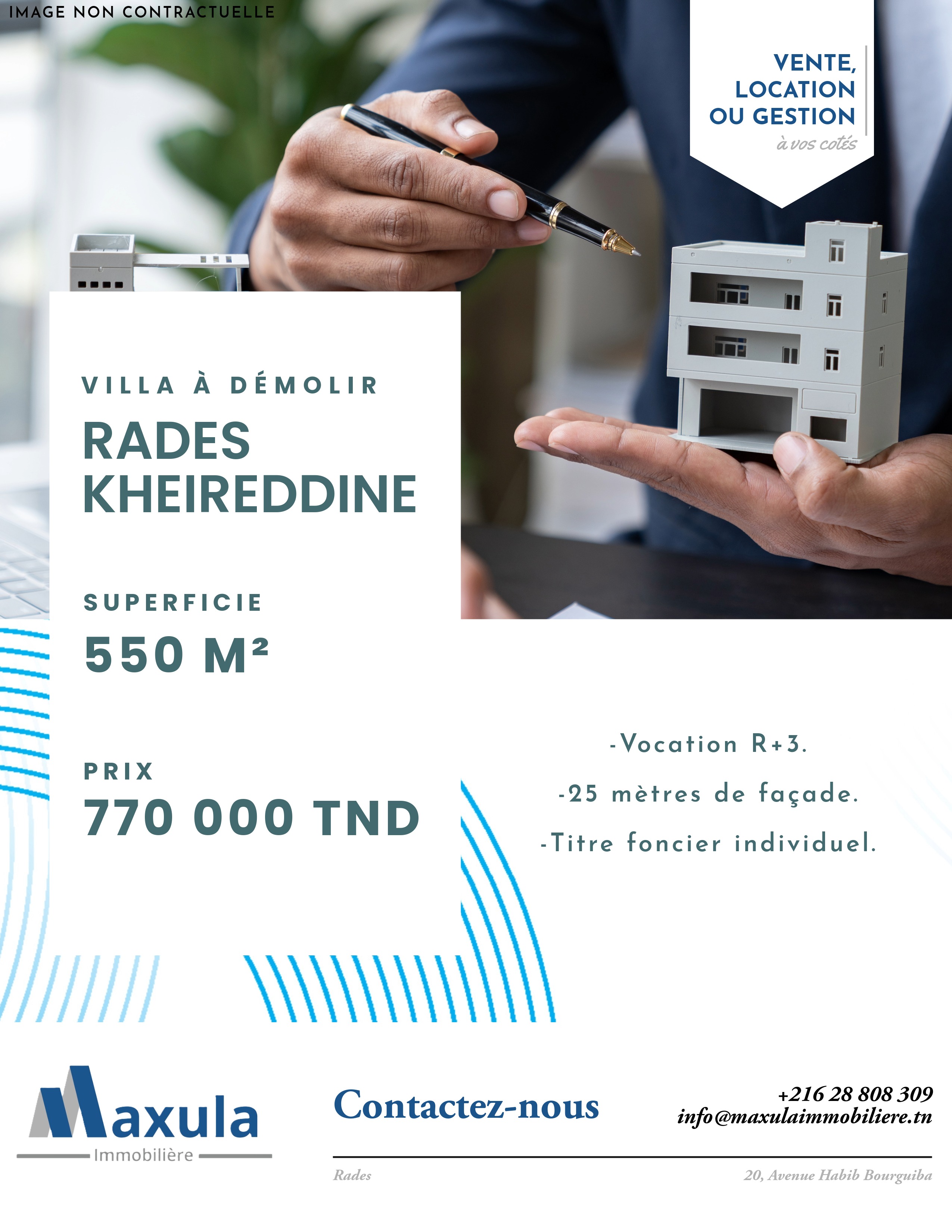 Rades&nbsp;Rades&nbsp;Vente&nbsp;Maisons&nbsp;Villa a demolir a rades avenue kheireddine