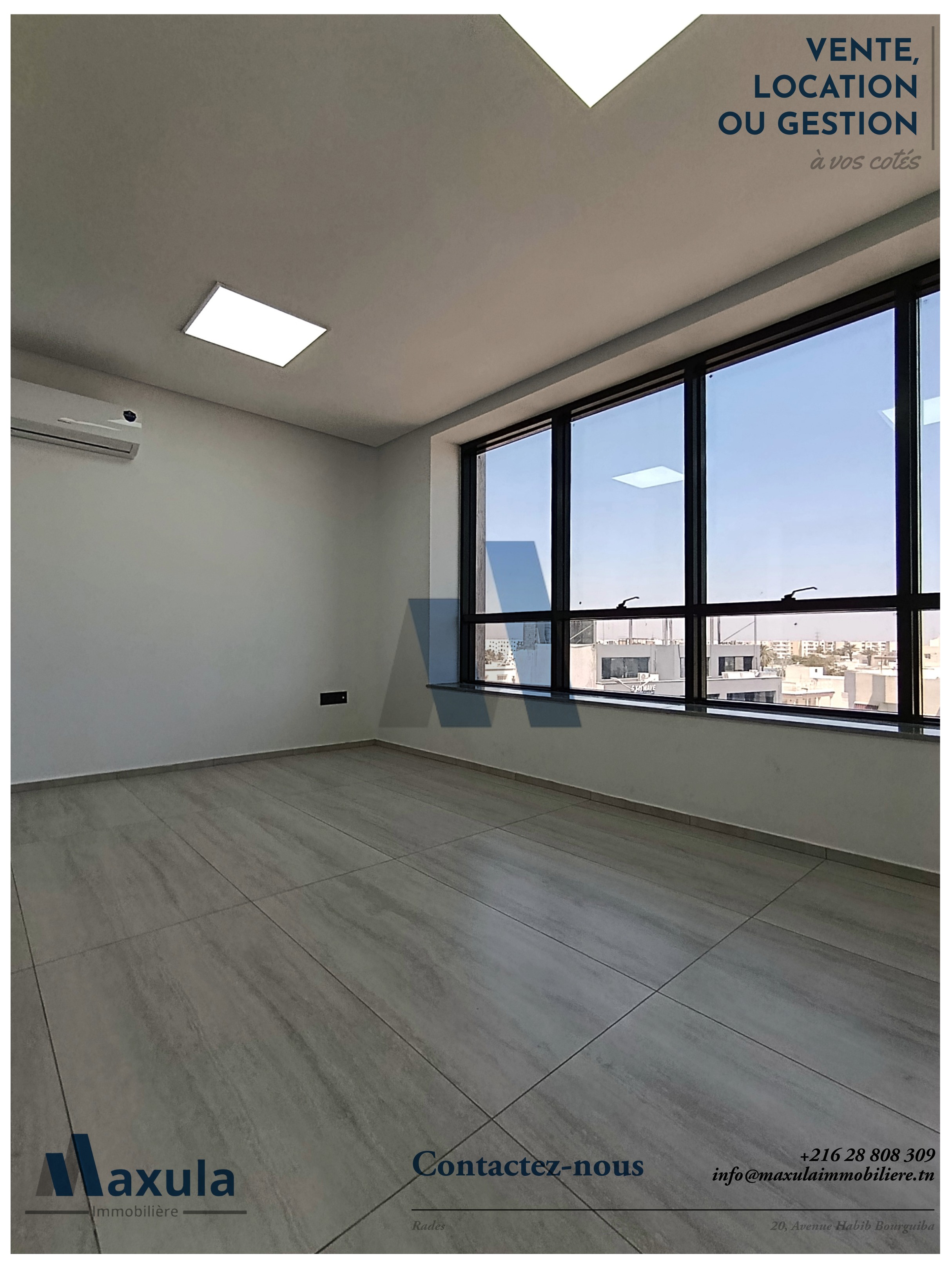 Rades&nbsp;Rades&nbsp;Bureaux & Commerces&nbsp;Bureau&nbsp;Bureau a1 neuf plein coeur de rades