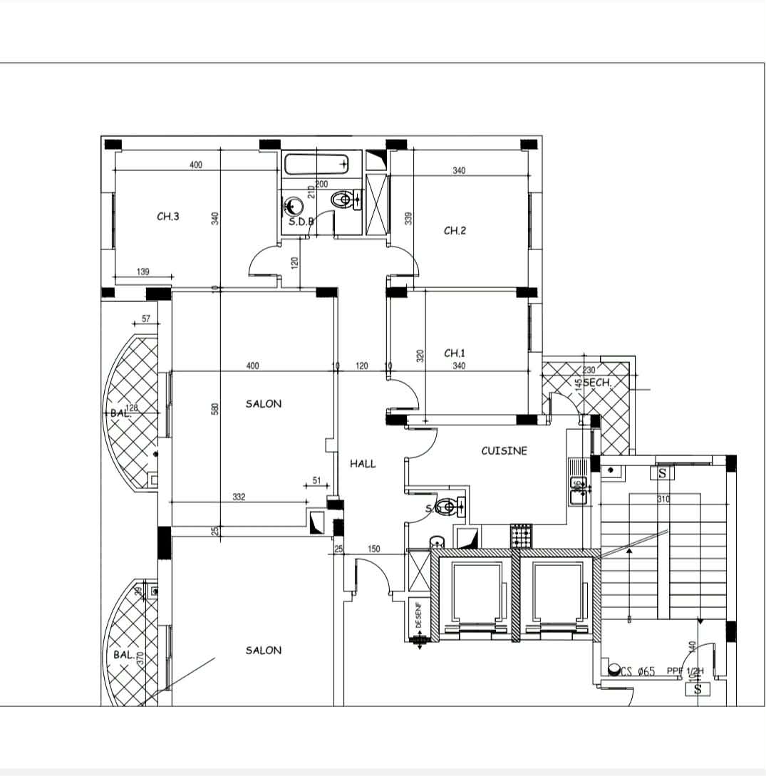 Ain Zaghouan&nbsp;Jardins de Carthage&nbsp;Vente&nbsp;Appart. 4 pi�ces&nbsp;Bel appartement s3 standing