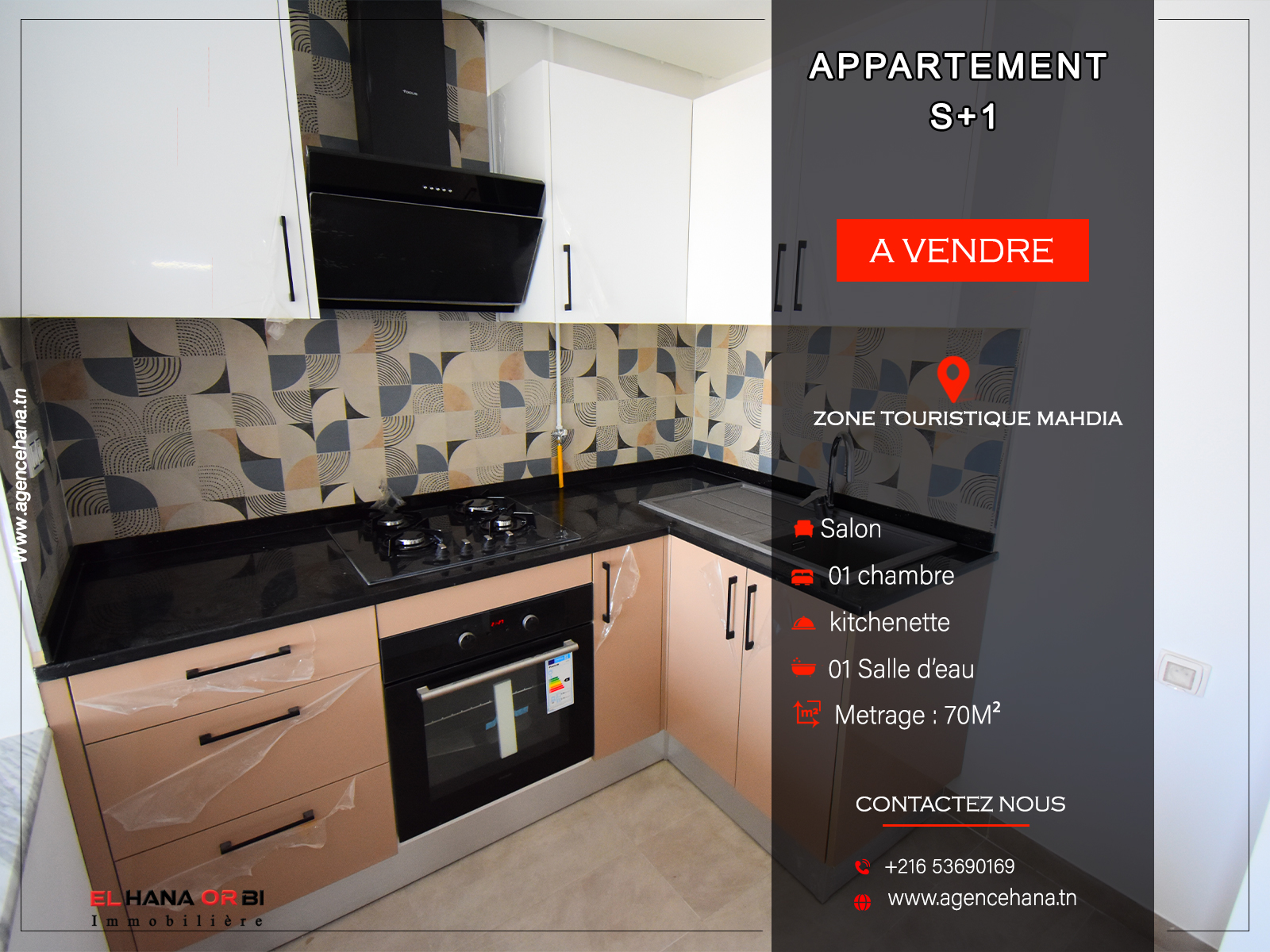 Mahdia&nbsp;Mahdia&nbsp;Vente&nbsp;Appart. 1 pi�ce&nbsp;S1 luxe a mahdia