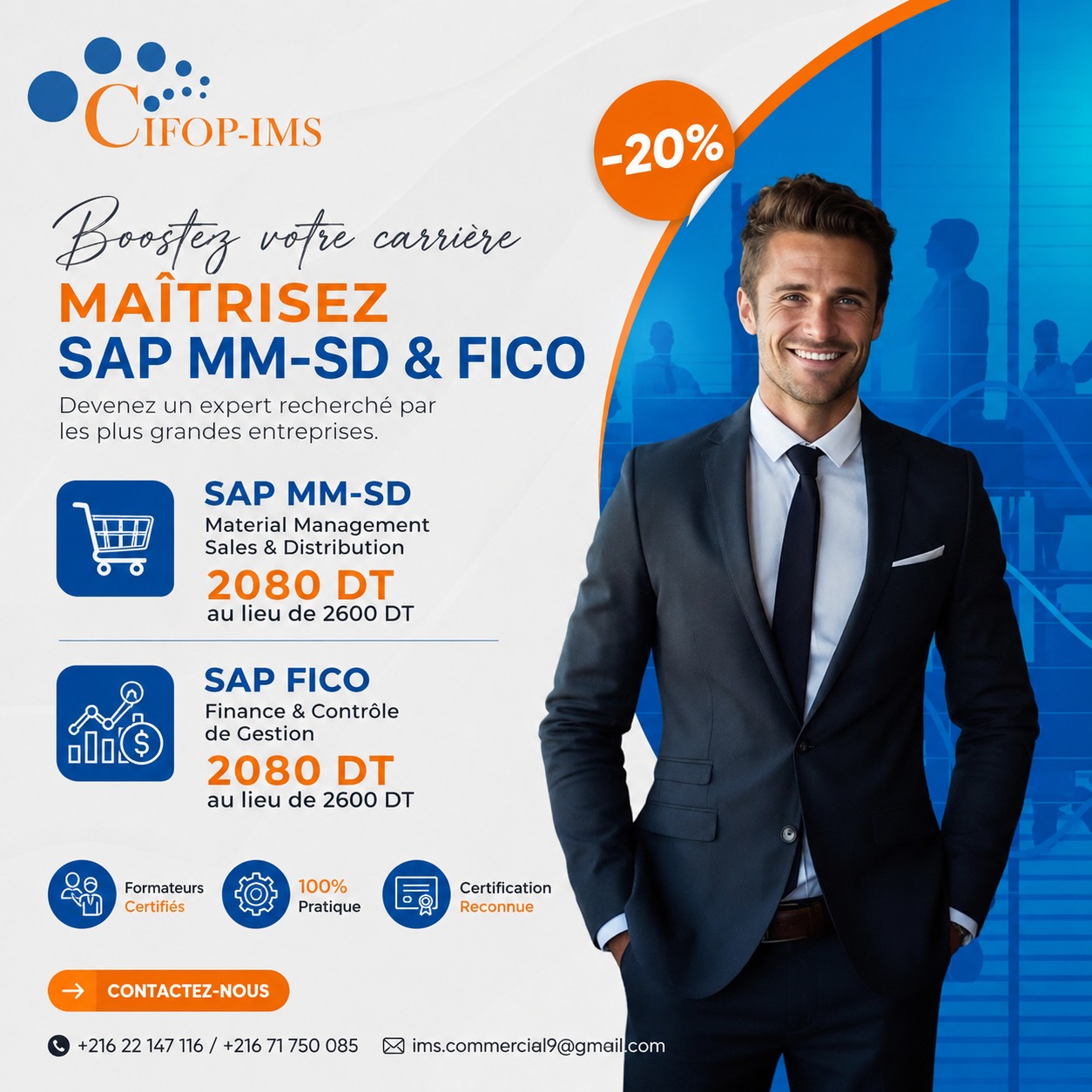 El Menzah&nbsp;El Menzah 1&nbsp;En groupe&nbsp;Autre&nbsp;Formation sap mm sd  ou fico