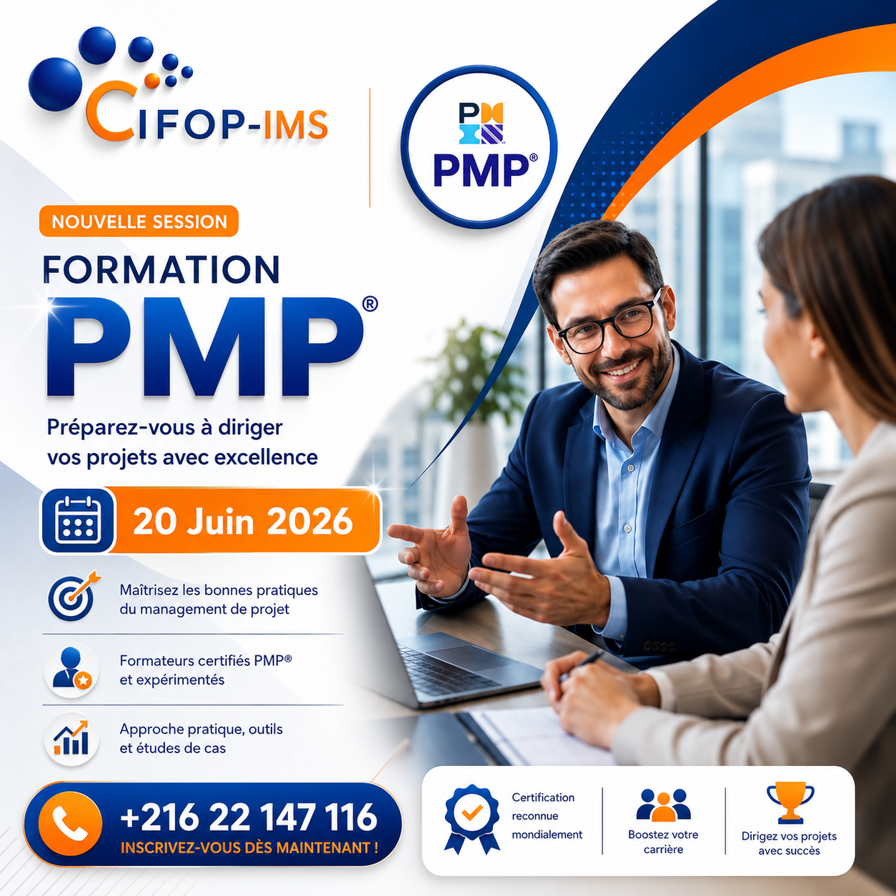 El Menzah&nbsp;El Menzah 1&nbsp;En groupe&nbsp;Autre&nbsp;Formation professionnelle en  pmp