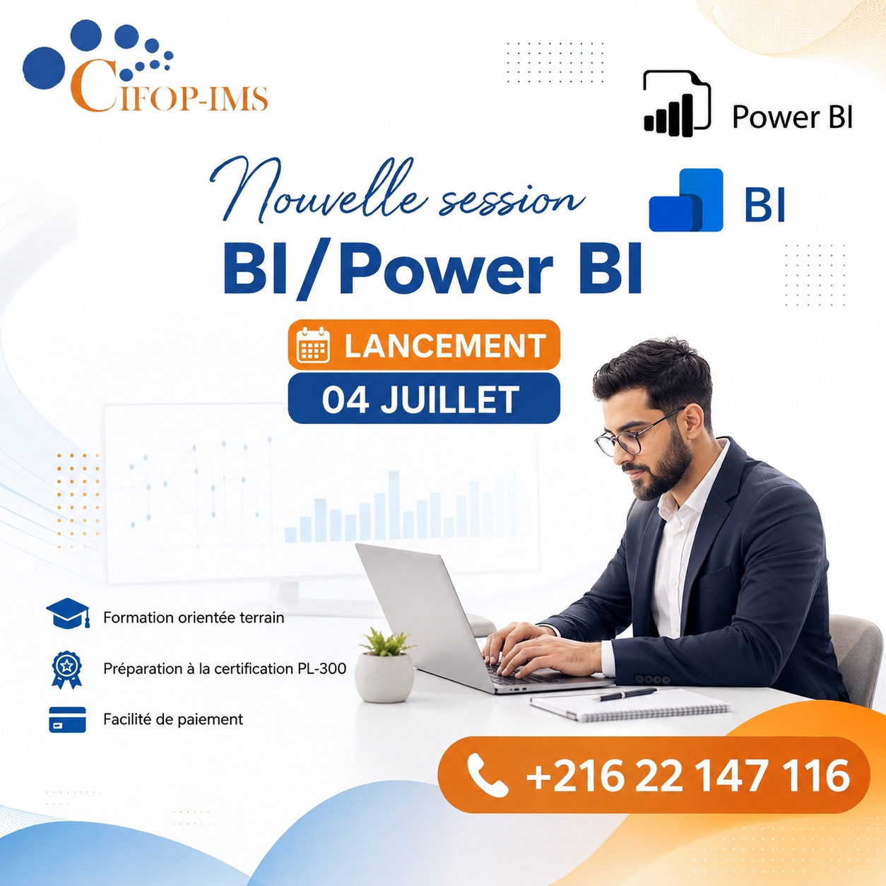 El Menzah&nbsp;El Menzah 1&nbsp;En groupe&nbsp;Autre&nbsp;Formation en analyse des donn�es bi power bi