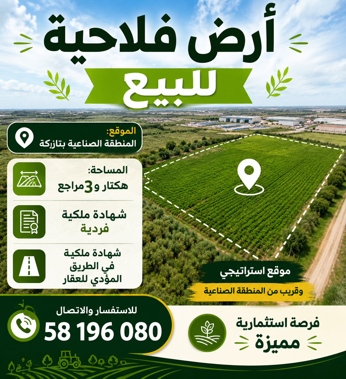 Korba&nbsp;Tazarka&nbsp;Terrain&nbsp;Terrain agricole&nbsp;Terrain agricole � tazarka
