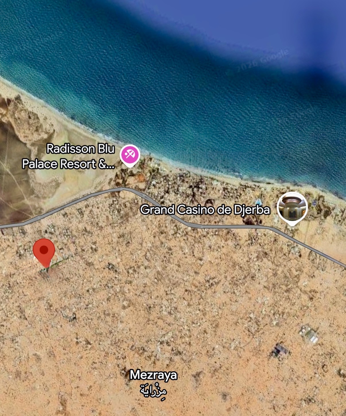 Djerba - Houmet Essouk&nbsp;Mezraya&nbsp;Terrain&nbsp;Terrain nu&nbsp;Djerba beau terrain 2500 m2 � c�t� du radisson blu