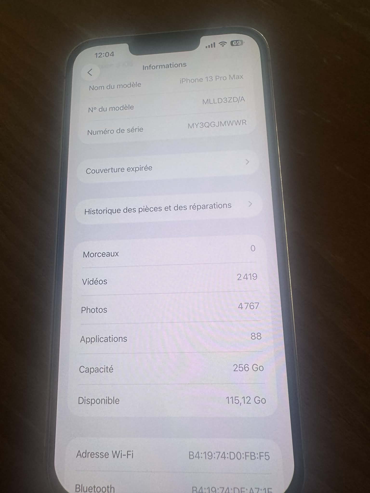 Sakiet Ezzit&nbsp;Merkez Chihya&nbsp;Apple - iPhone&nbsp;iPhone 13 Pro Max&nbsp;Iphone 13 pro max gold 256 afficheur chang�