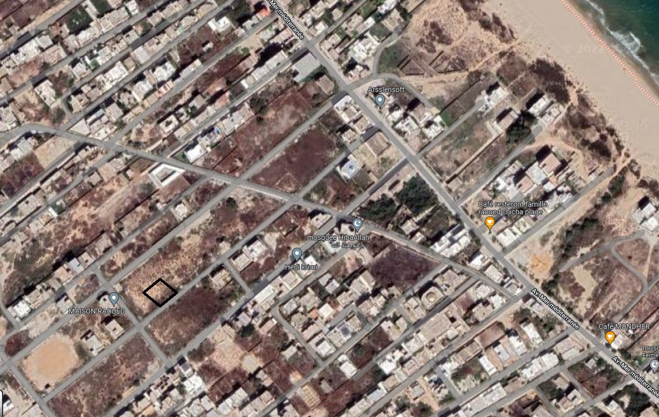 Raoued&nbsp;Raoued&nbsp;Terrain&nbsp;Terrain nu&nbsp;Terrain 407 m � raoued plage