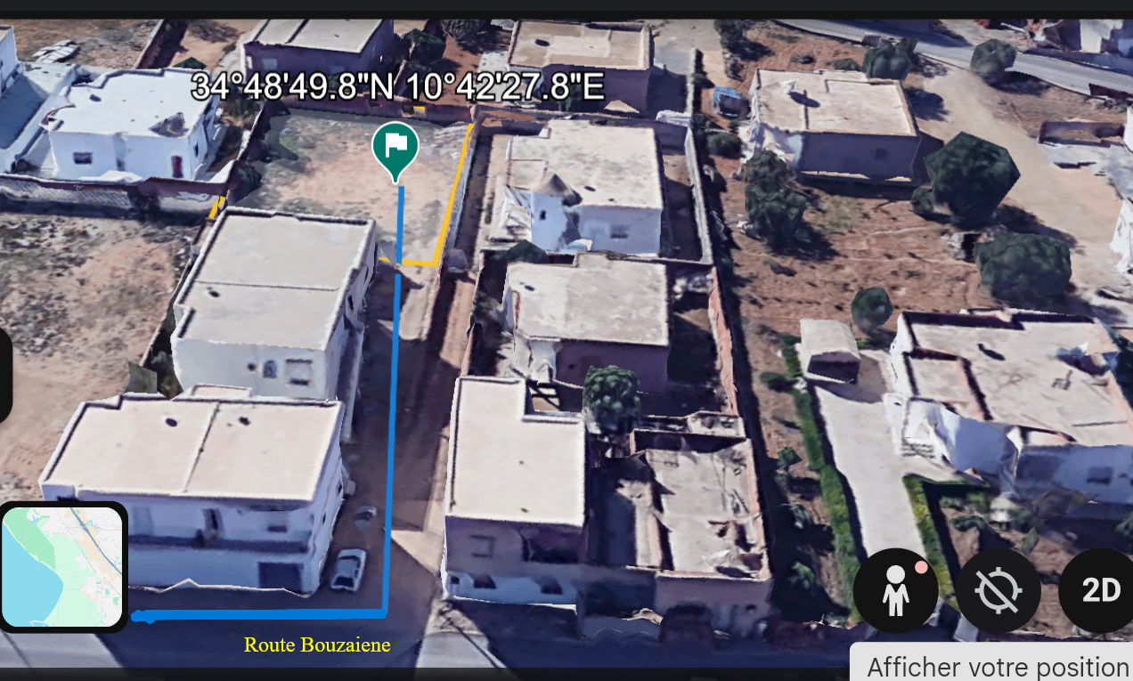 Sfax Sud&nbsp;Merkez Sahnoun&nbsp;Terrain&nbsp;Terrain nu&nbsp;Terrain clotur� pour villa