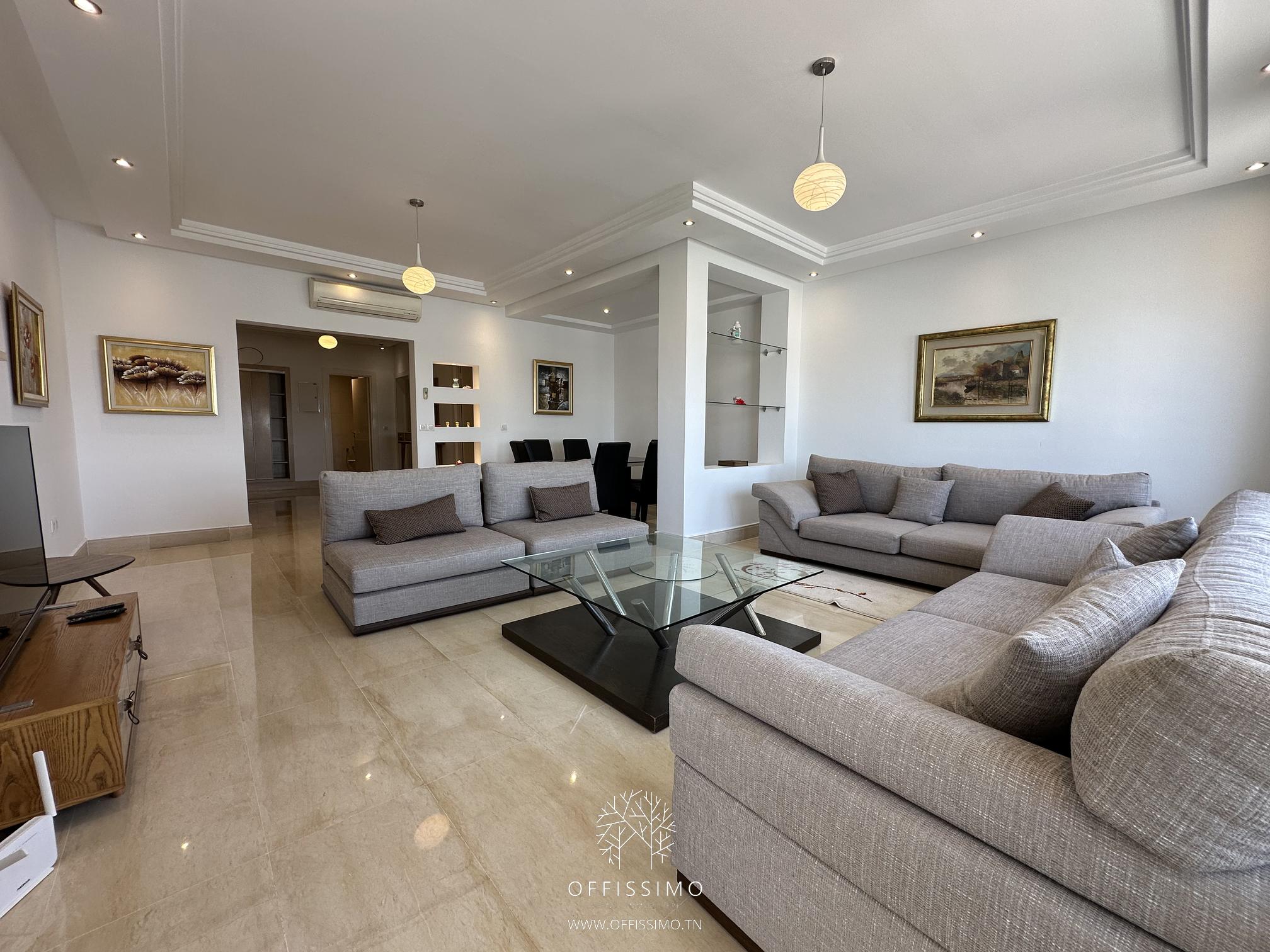 La Marsa&nbsp;Berge Du Lac&nbsp;Location&nbsp;Appart. 3 pi�ces&nbsp;S3 magnifique vue sur le lac moderne