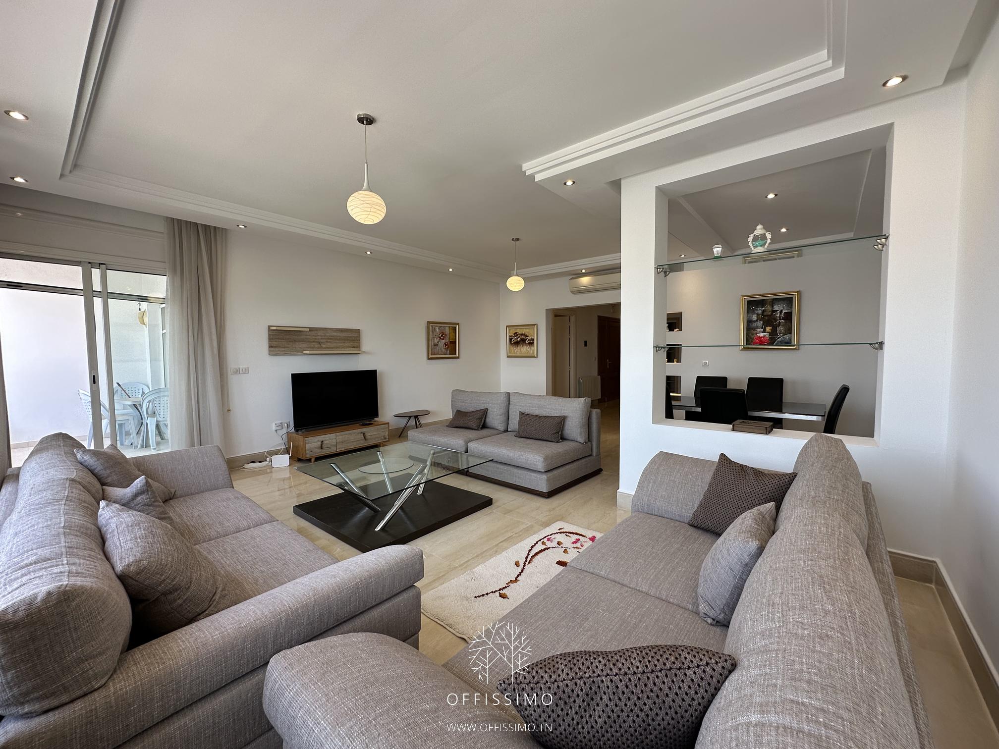 La Marsa&nbsp;Berge Du Lac&nbsp;Location&nbsp;Appart. 3 pi�ces&nbsp;S3 magnifique vue sur le lac moderne