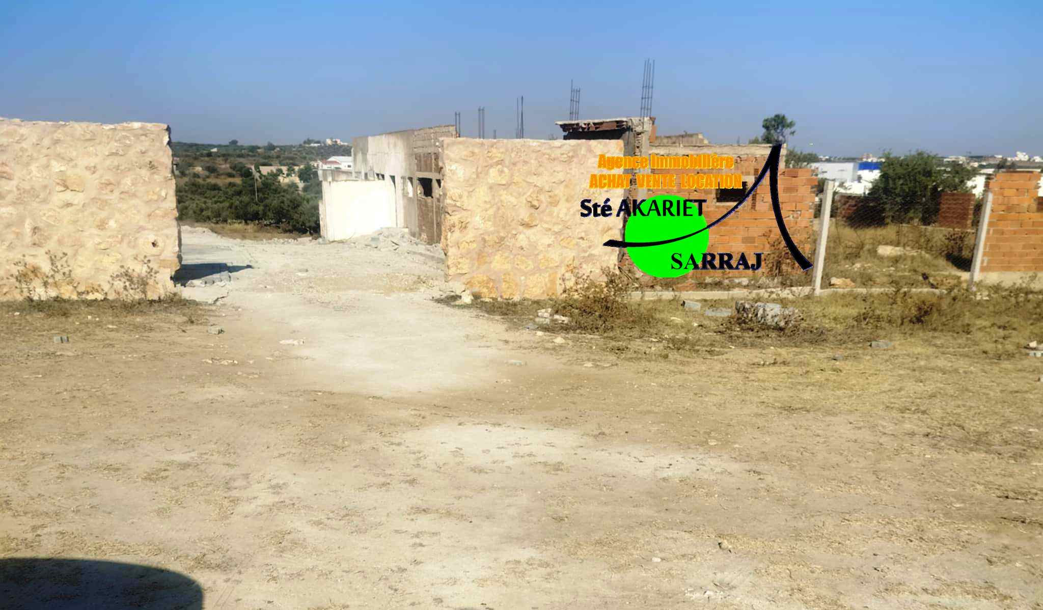 Akouda&nbsp;Chatt Meriem&nbsp;Terrain&nbsp;Terrain nu&nbsp;Des terrains 550m et 620m et 640m � rmila