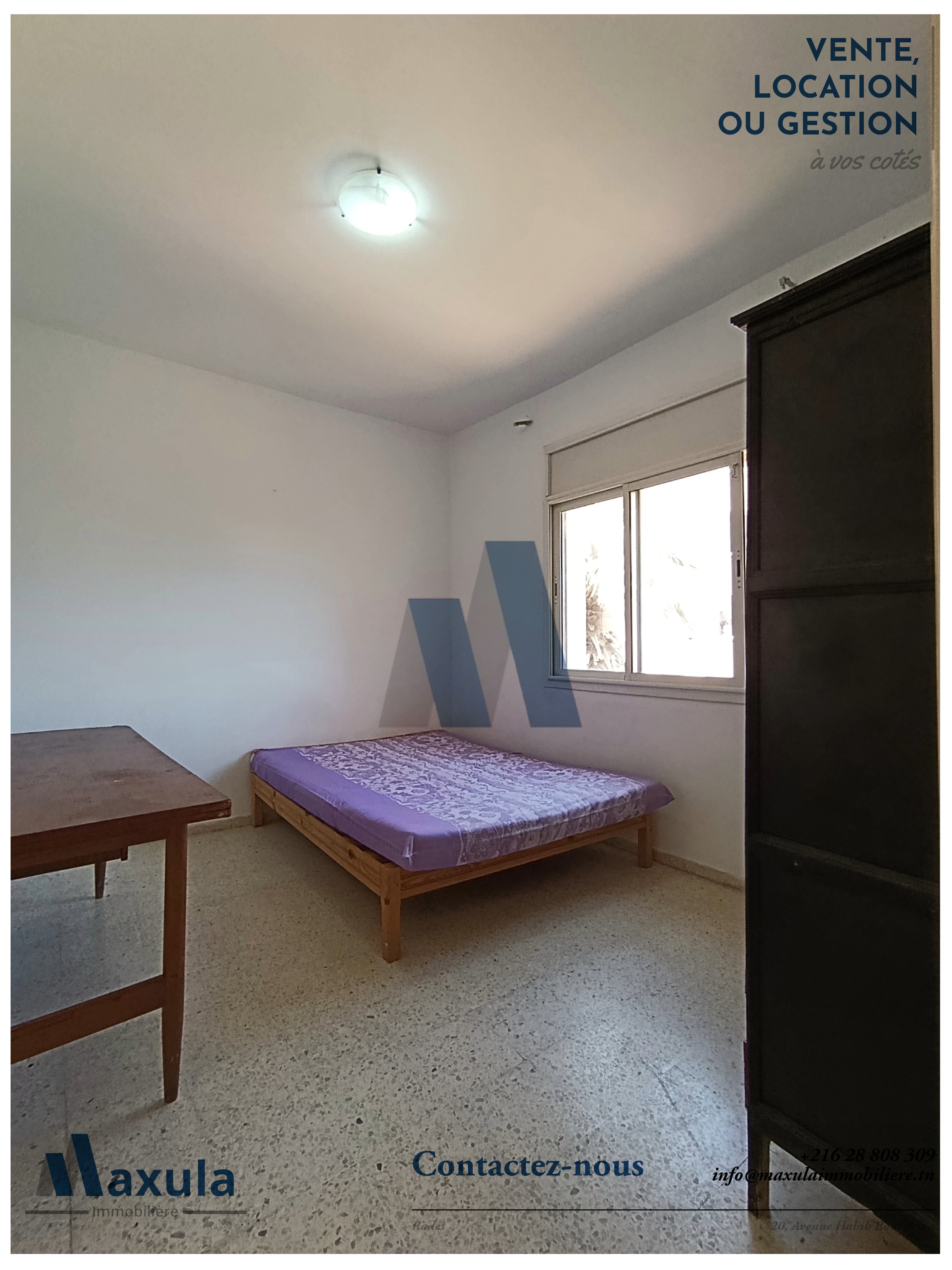 Rades&nbsp;Village Mediterranee&nbsp;Location&nbsp;Appart. 4 pi�ces&nbsp;Appartement s3 meuble a rades olympique
