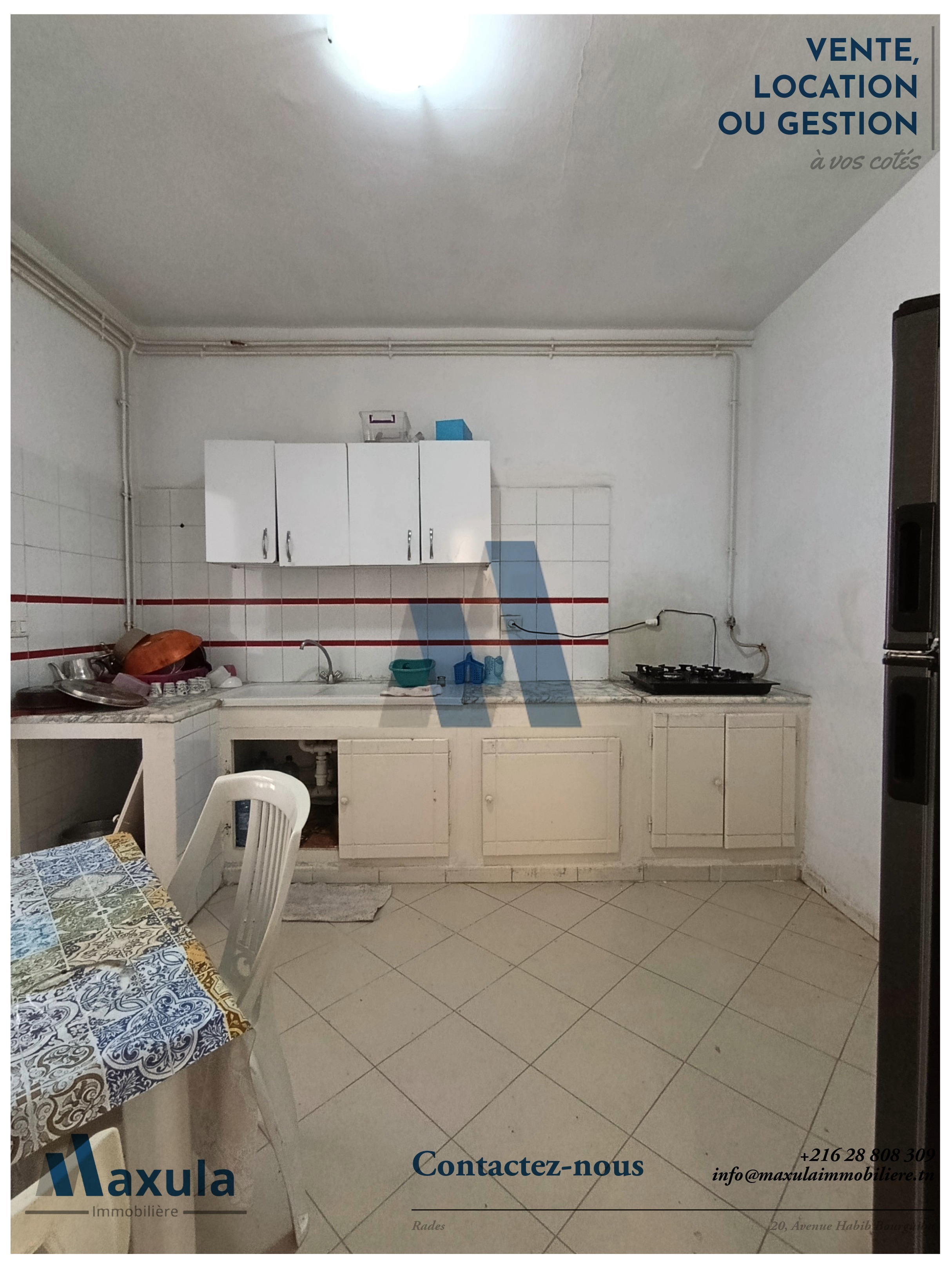 Rades&nbsp;Village Mediterranee&nbsp;Location&nbsp;Appart. 4 pi�ces&nbsp;Appartement s3 meuble a rades olympique
