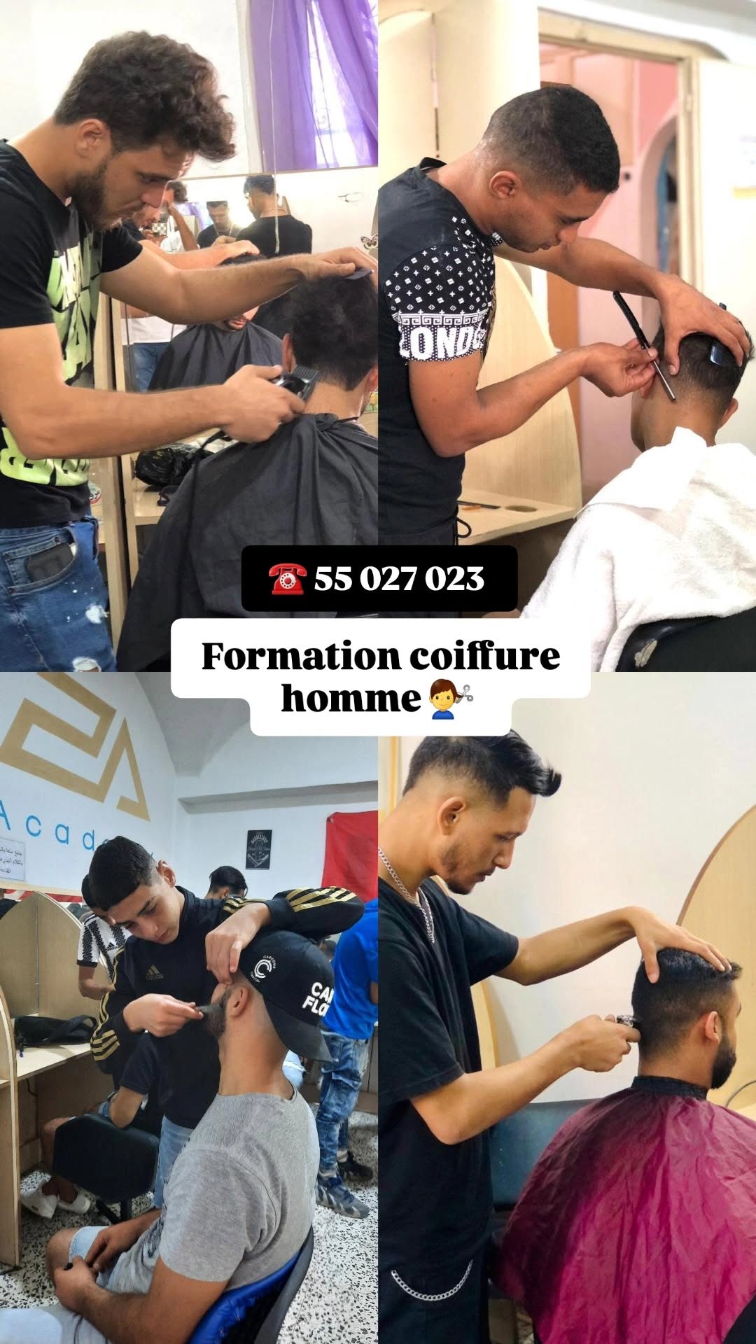 Bab Bhar&nbsp;Bab Bhar&nbsp;En groupe&nbsp;Autre&nbsp;Formation coiffure homme